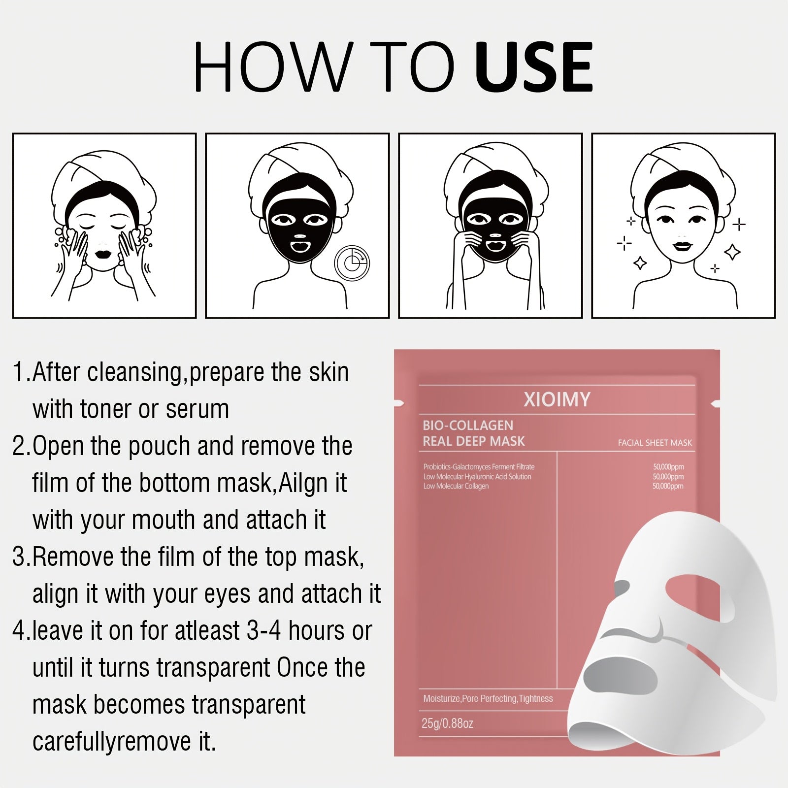 4 Face Masks, UniSex